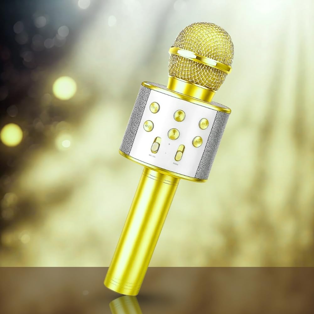 Toy Imagine Wireless Bluetooth Karaoke Mic for Kids – 2-in-1 Singing Microphone Toy Set with Rechargeable Speaker | Birthday Gift for Boys & Girls 3+ (Assorted)