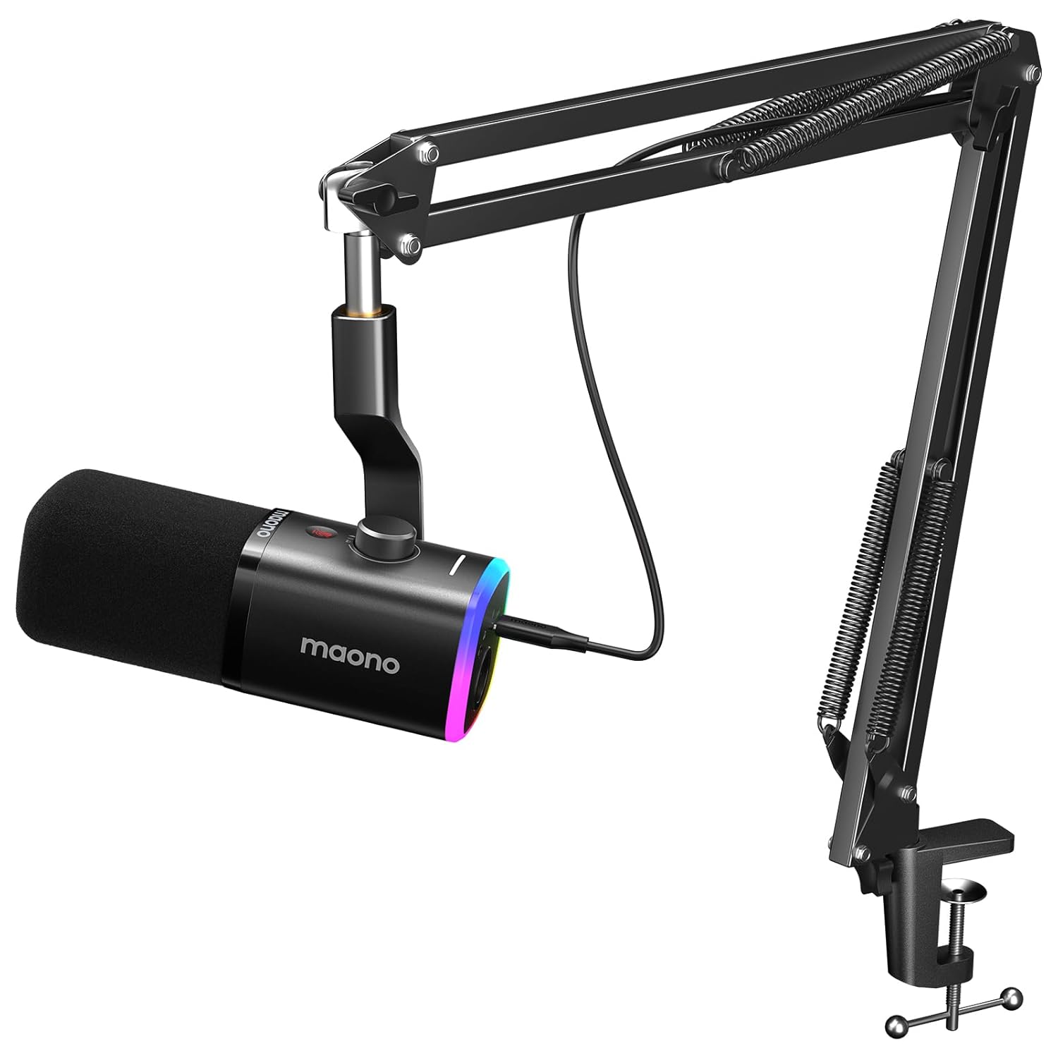 MAONO Dynamic Gaming Microphone: USB/XLR Podcast Mic with Boom Arm, Software, PC Mic for Gamer- Podcast Setup for Streaming, Recording Studio, YouTube Content Creation Online Chat-PD100XS
