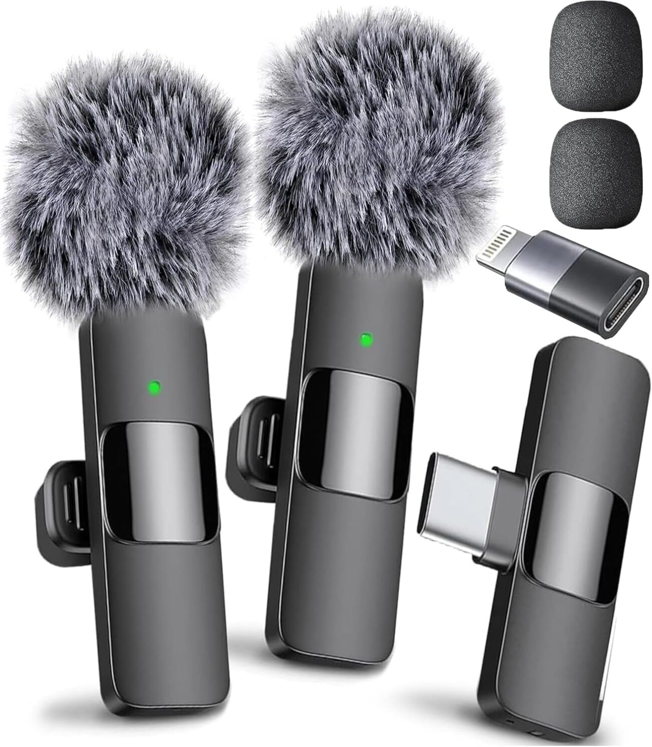 coku Wireless Mic for YouTube & Video Recording, Mini Microphone for Recording and Singing, Plug & Play Mic for YouTube Wireless with Noise Reduction, Compatible with iPhone, Android & PC
