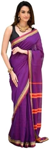 Women’s Designer Cotton Indian Handloom Khadi Ethnic Saree With Tassels Unstitched Blouse Piece Festival Wear