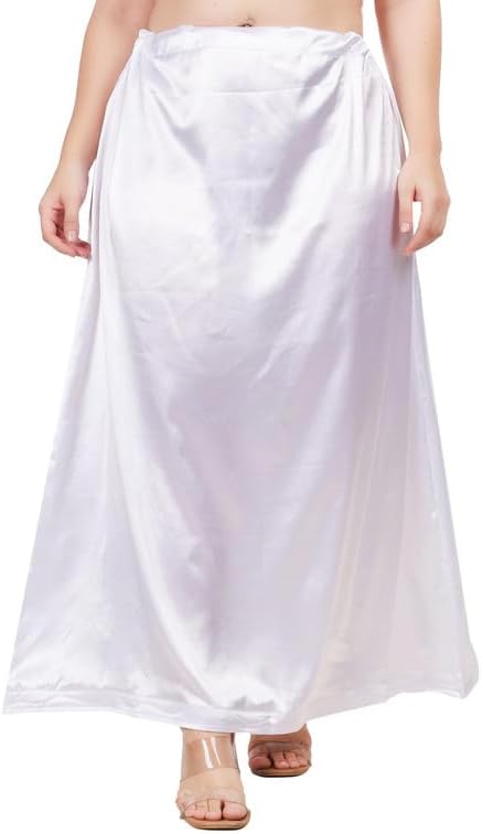 Women’s Clothing Solid Satin Silk Petticoat Solid Saree Soft & Smooth Satin Underskirt Sari