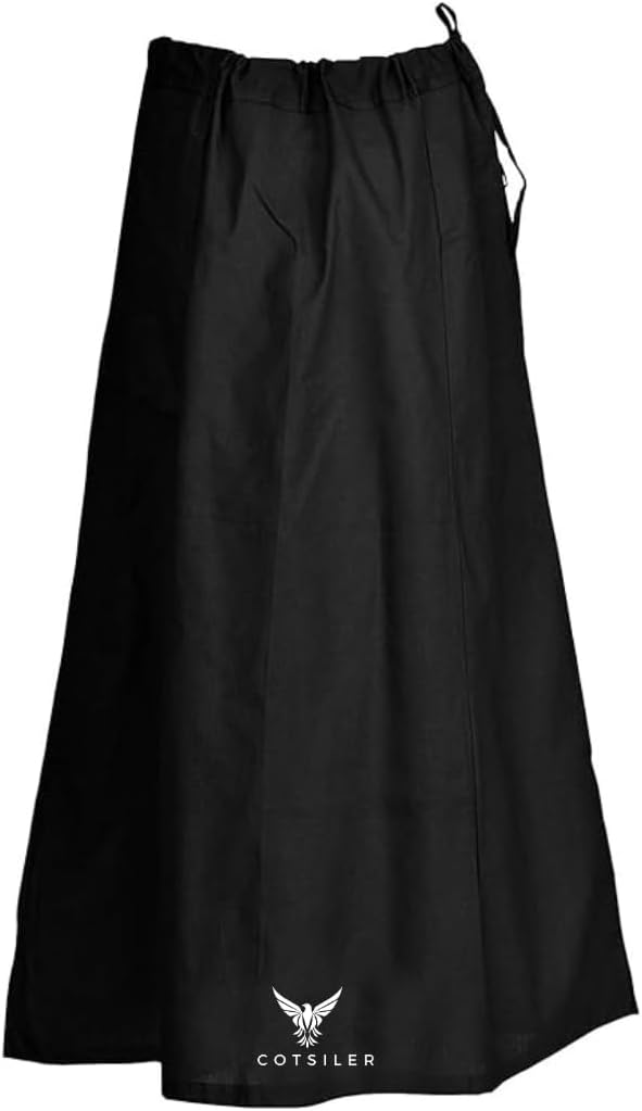 Indian Women Saree/Sari Patticoat Underskirt Cotton Stitched Adjustable Waist Lining Skirt