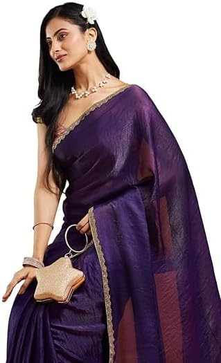 Women’s Chiffon Two Tone Saree (With Blouse)