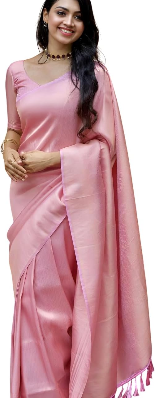 MAHEK Banarasi kanjivaram Sarees for Women’s Indian Saree Fancy Wedding saree Party Wear sari & Blouse Piece.