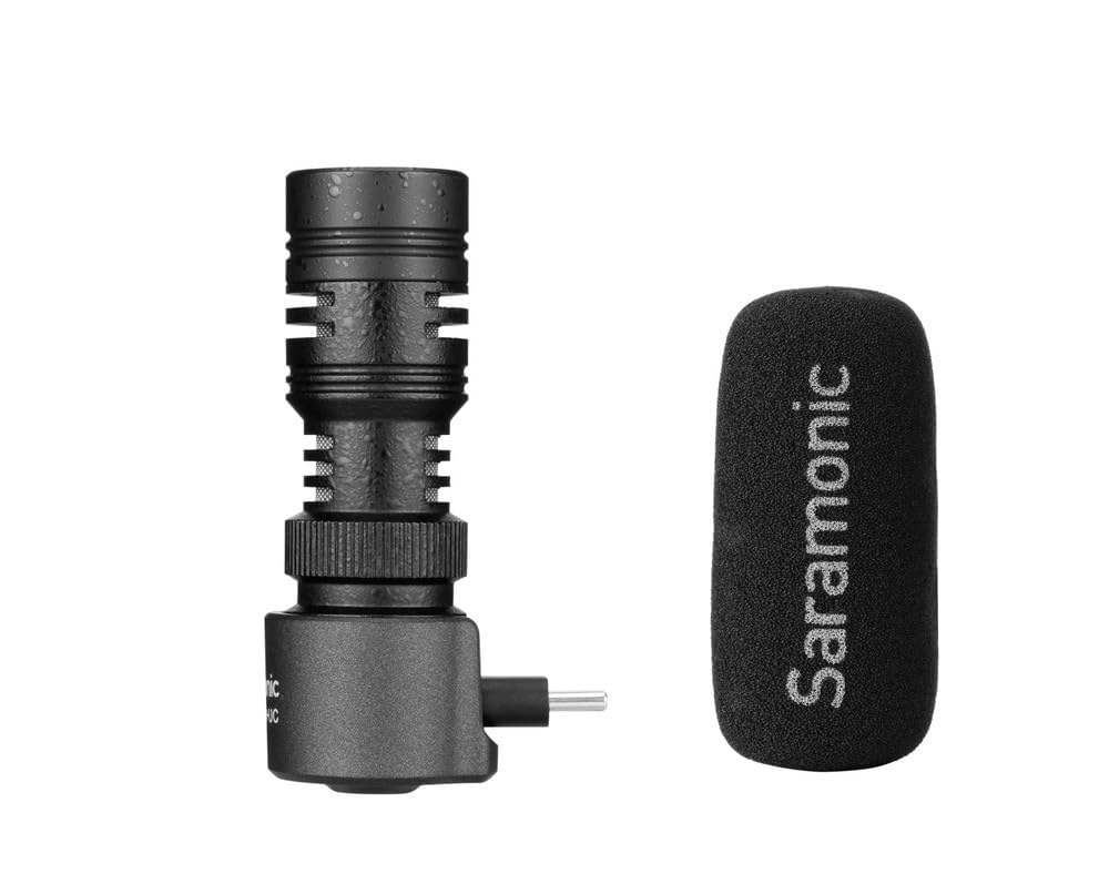 Saramonic SmartMic+UC Device-Mountable Shotgun Mic w/USB-C & Headphone Out for iPhone 15, Android & New iPads