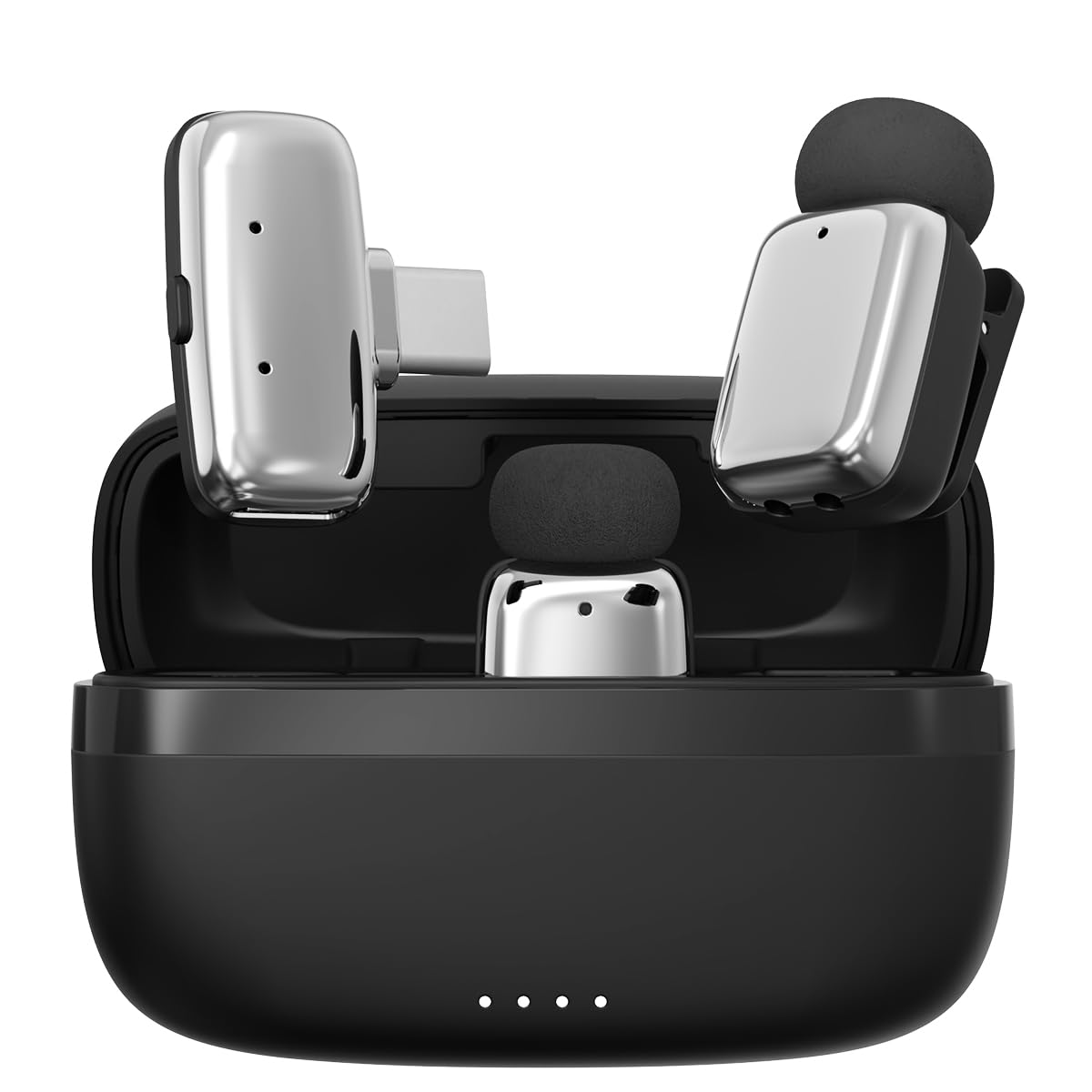 UTECTION by VOOK Wireless Mic with Noise Cancelling for YouTube Video Recording & Vlogging, Supports iOS & Android – 3 Voice Changer Mode, 360° Audio Pickup, 30H Battery, 30m Range
