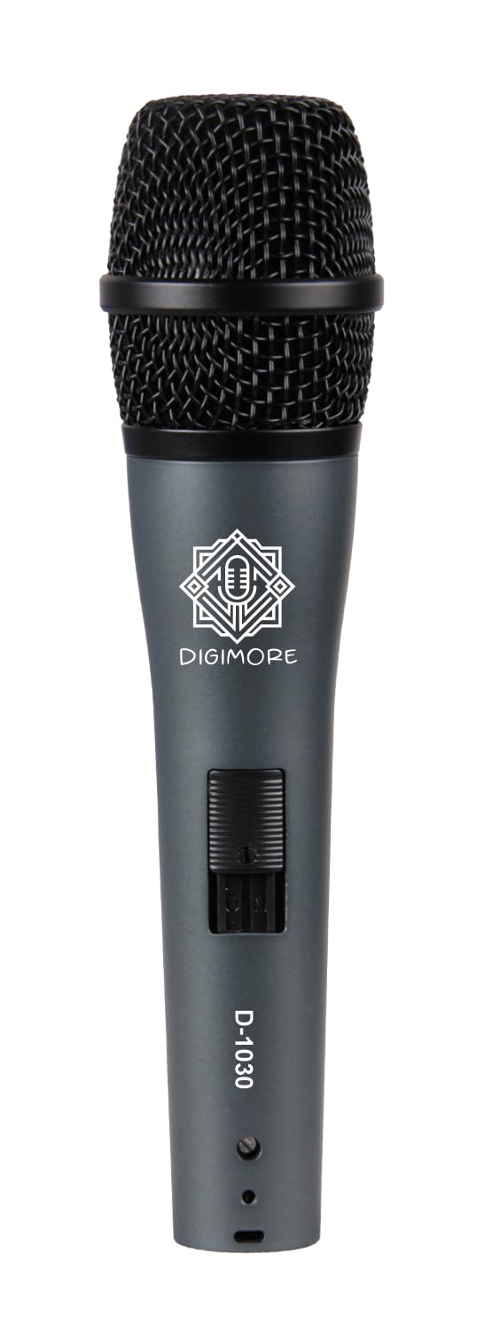 DIGIMORE Professional XLR Dynamic Microphone | Cardioid Pickup | for Vocals, Professional Studio & Live Performance (D-1030)