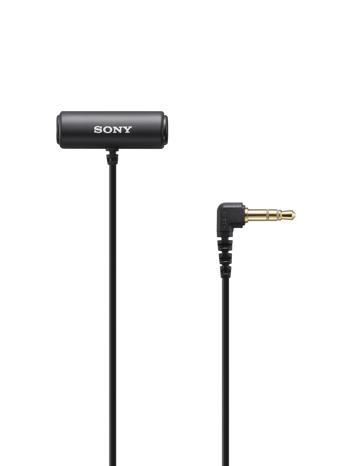 Sony Stereo Lavalier Auxiliary Microphone ECM-LV1 (Compact, Flexible, Vlogging, Content Creation, Audio) – Black