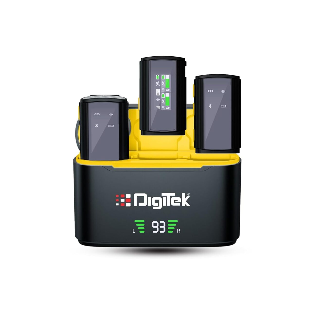 Digitek® DWM-107 2-in-1 Wireless Microphone with TFT Card Recording & 360° Sound Capture