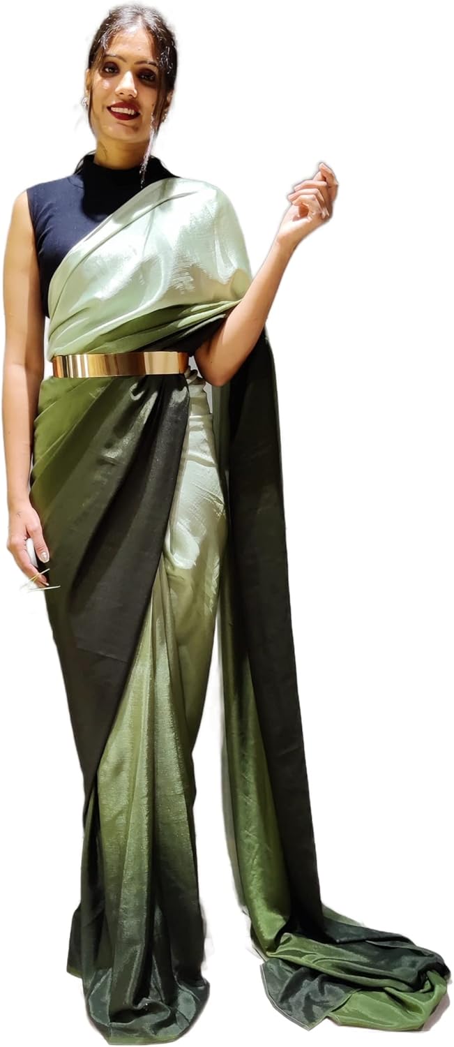 Women’s Chiffon Georgette Ready To Wear saree With Unstitched Blouse Piece
