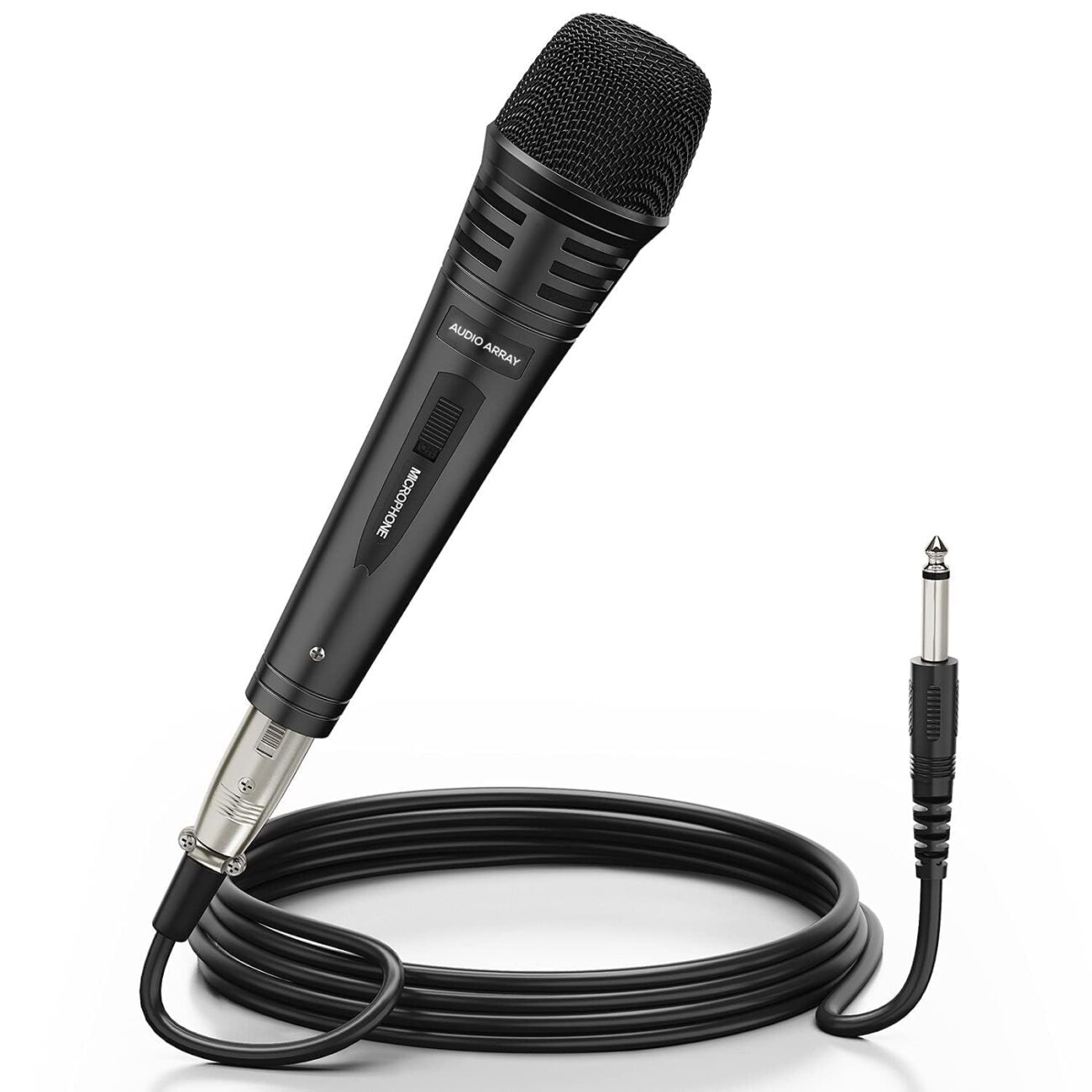 Audio Array AM-C3 XLR to TRS Dynamic Handheld Karaoke Microphone | Premium Metal Built with 3M Cable | Singing, Public Meetings, Studio Recording, Live Show, Party, Church, Wedding
