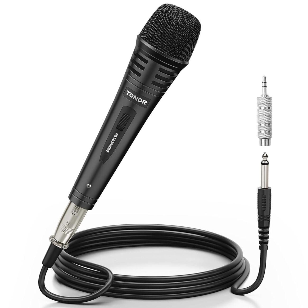 TONOR Dynamic Karaoke Microphone for Singing with 4.5m XLR Cable, Metal Handheld Mic Compatible with Karaoke Machine/Speaker/Amp/Mixer for Karaoke Singing, Speech, Wedding, Stage and Outdoor Activity