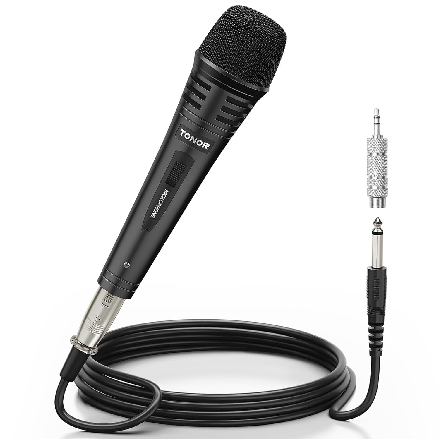 TONOR Dynamic Karaoke Microphone for Singing with 4.5m XLR Cable, Metal Handheld Mic Compatible with Karaoke Machine/Speaker/Amp/Mixer for Karaoke Singing, Speech, Wedding, Stage and Outdoor Activity