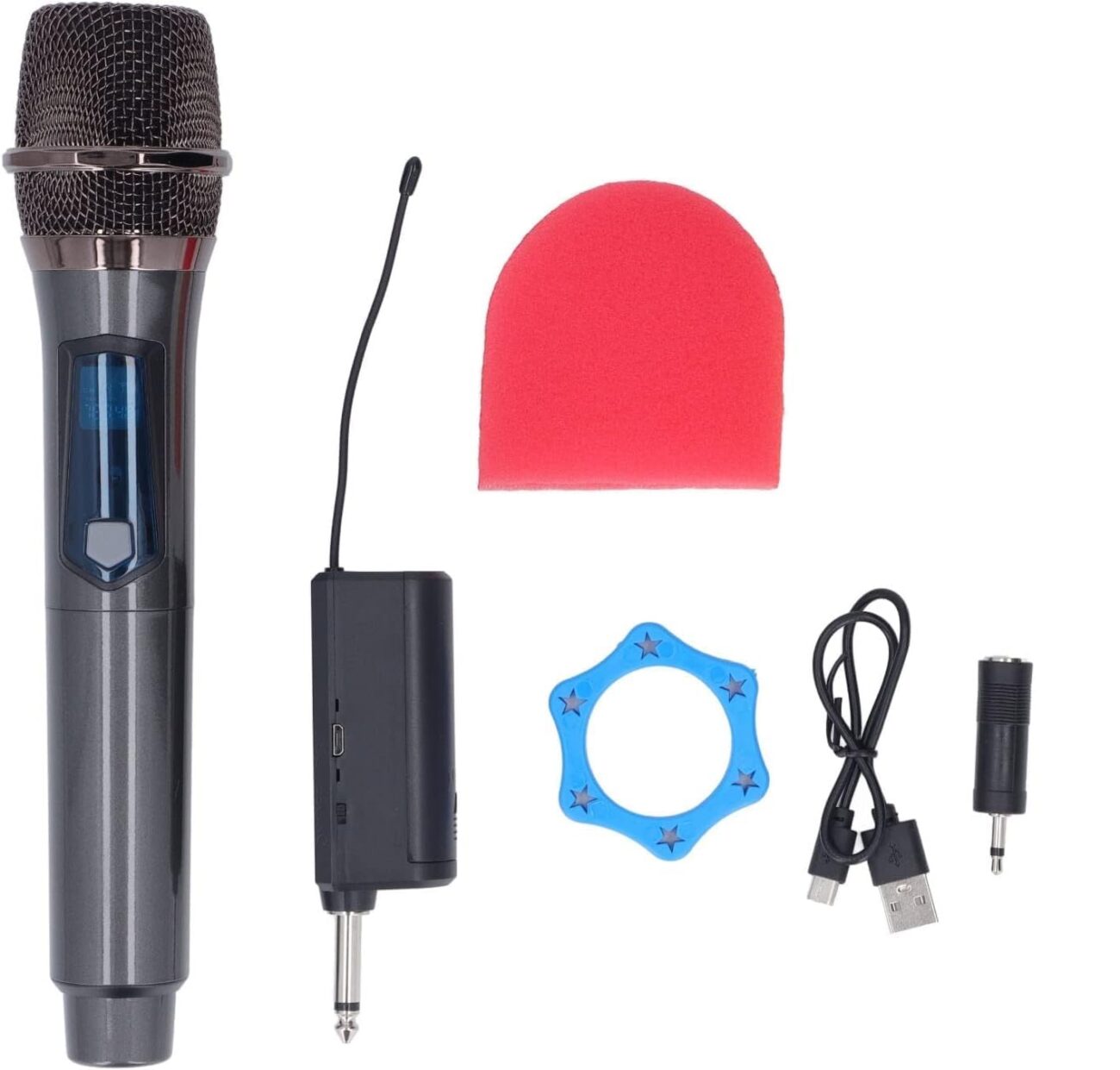 kh UHF Portable Wireless Microphone with Receiver – Handheld Cordless Mic for Singing, Speeches, Events, Karaoke, PA Systems, Computers & Musicians
