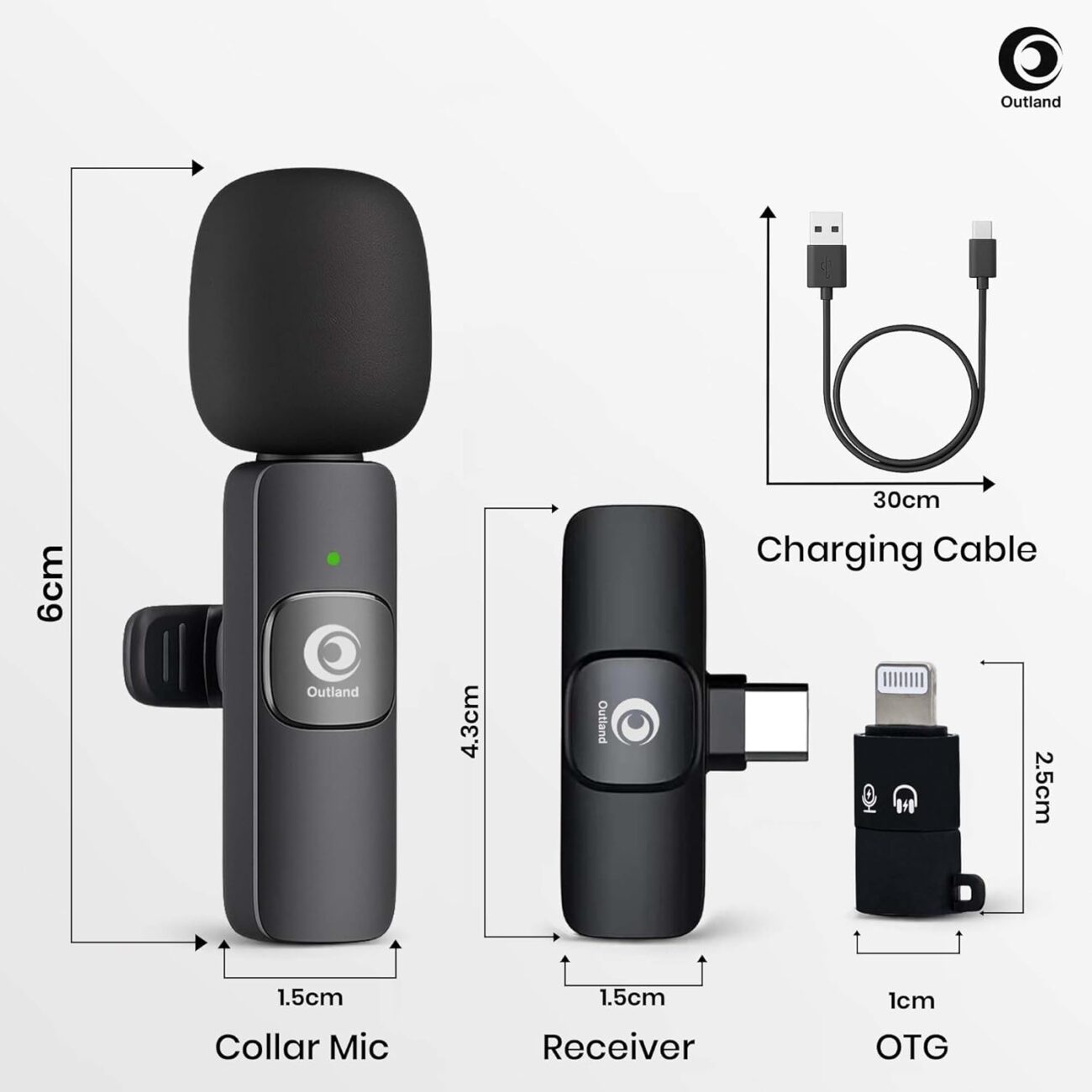Lavalier Wireless Mike with Furry, Mini Mic for Youtube Wireless Type-C Collar Microphone for Android/IPhone Plug & Play Dual Mic for Vlogging, Singing, Video Recording, Podcasting, Online Teaching