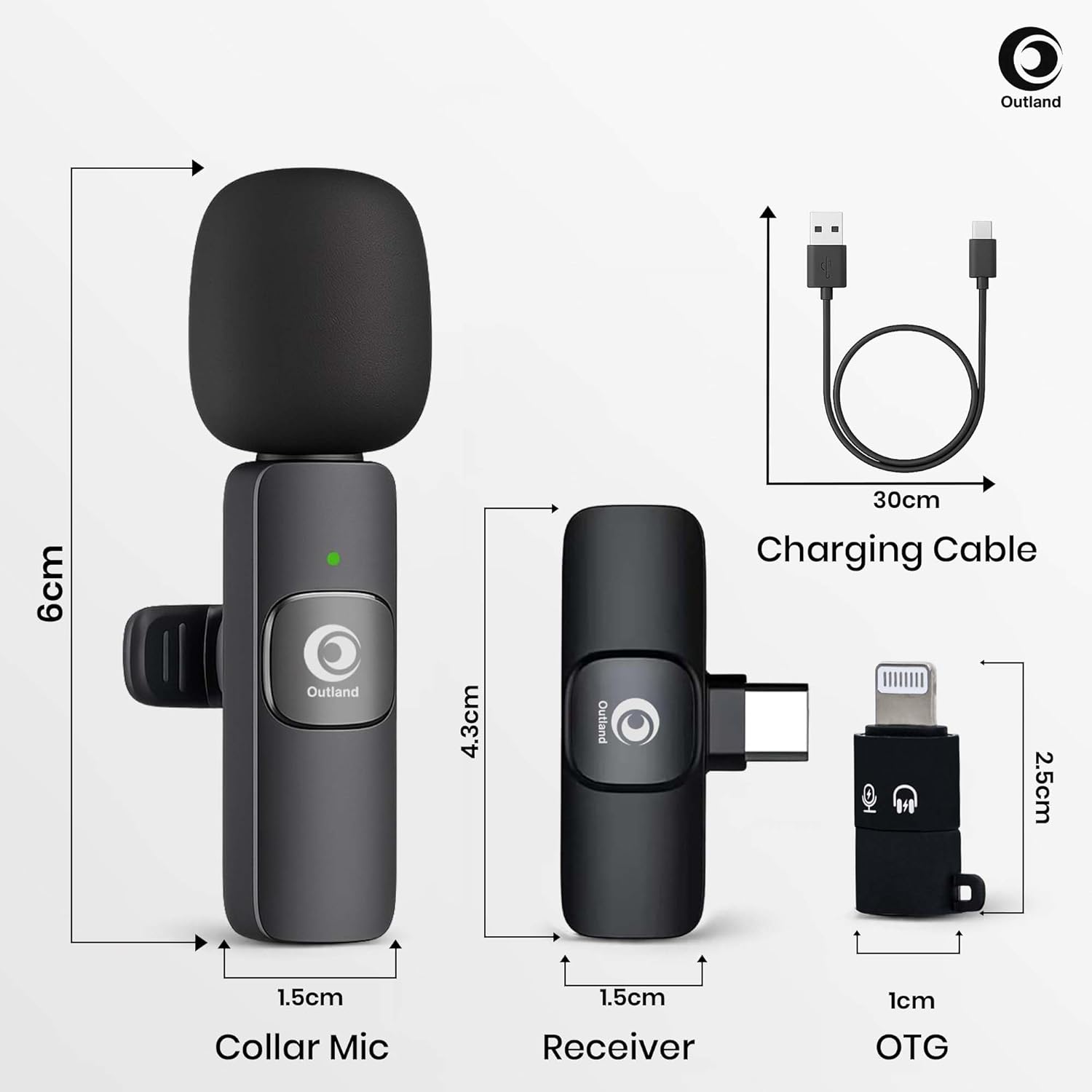 Lavalier Wireless Mike with Furry, Mini Mic for Youtube Wireless Type-C Collar Microphone for Android/IPhone Plug & Play Dual Mic for Vlogging, Singing, Video Recording, Podcasting, Online Teaching