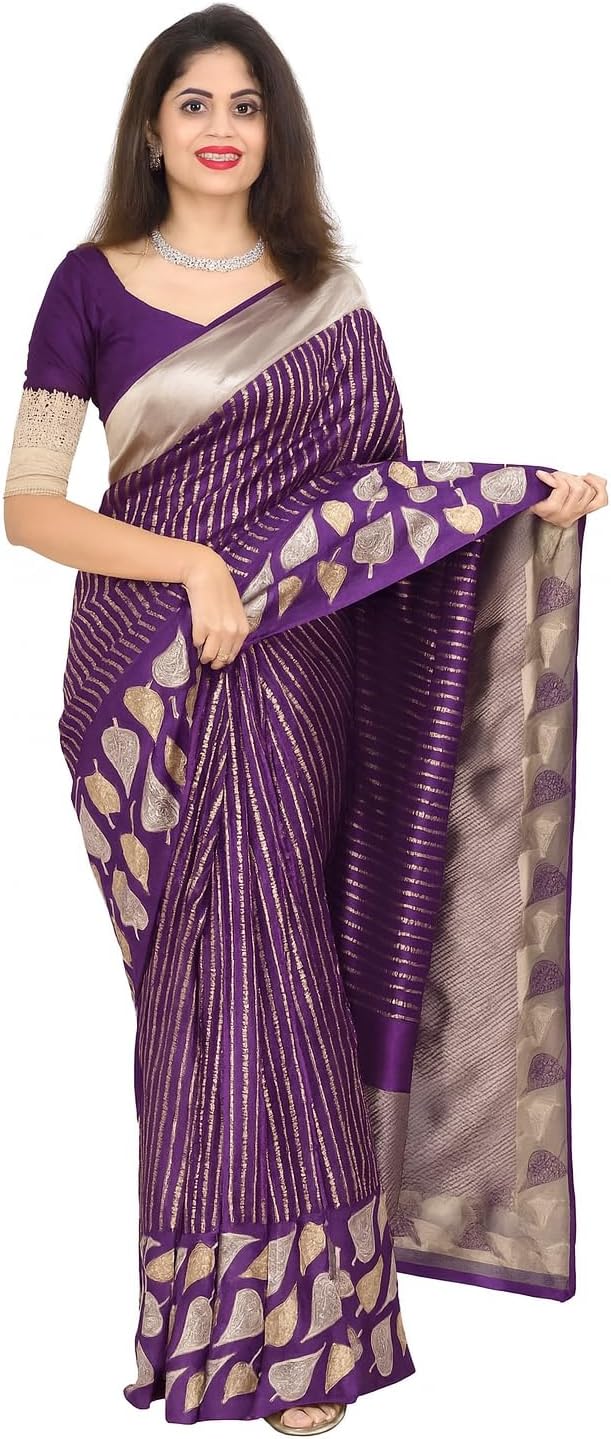 Banarasi Cotton Saree for Women with Rich Zari Weaving and Blouse Piece – Festive & Wedding Wear