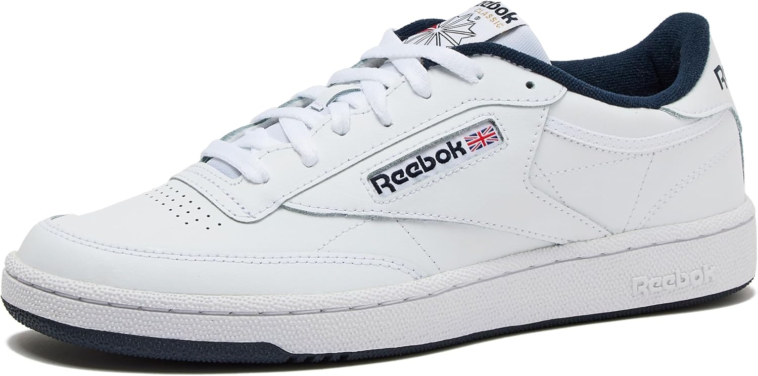 Reebok Mens Club C 85 Mens Tennis Shoes, Casual Fashion White Sneakers for Men
