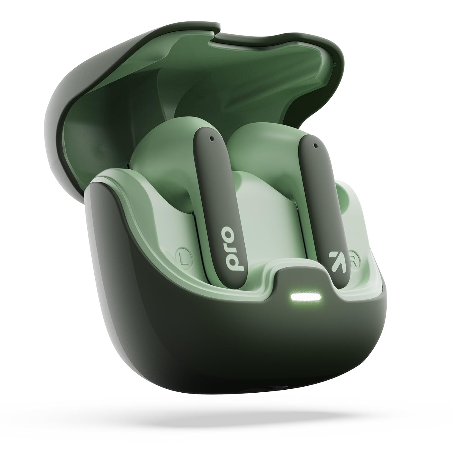 GOBOULT Z40 Pro with 100H Playtime, Zen Quad Mic ENC, 45ms Low Latency Gaming, Premium Rubber Grip Case, 13mm Bass Drivers, Bluetooth 5.3, TWS Truly Wireless in Ear Earbuds (Jungle)