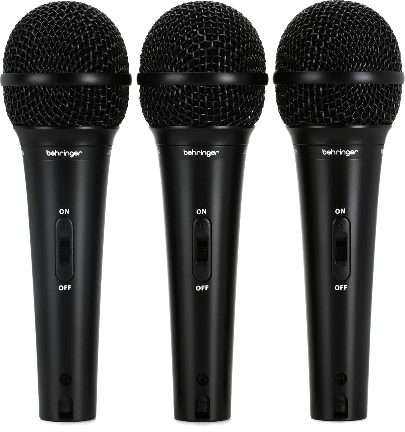 Behringer Ultravoice Xm1800S Dynamic Cardioid,USB Unidirectional Vocal Microphones,3-Pack(Black)