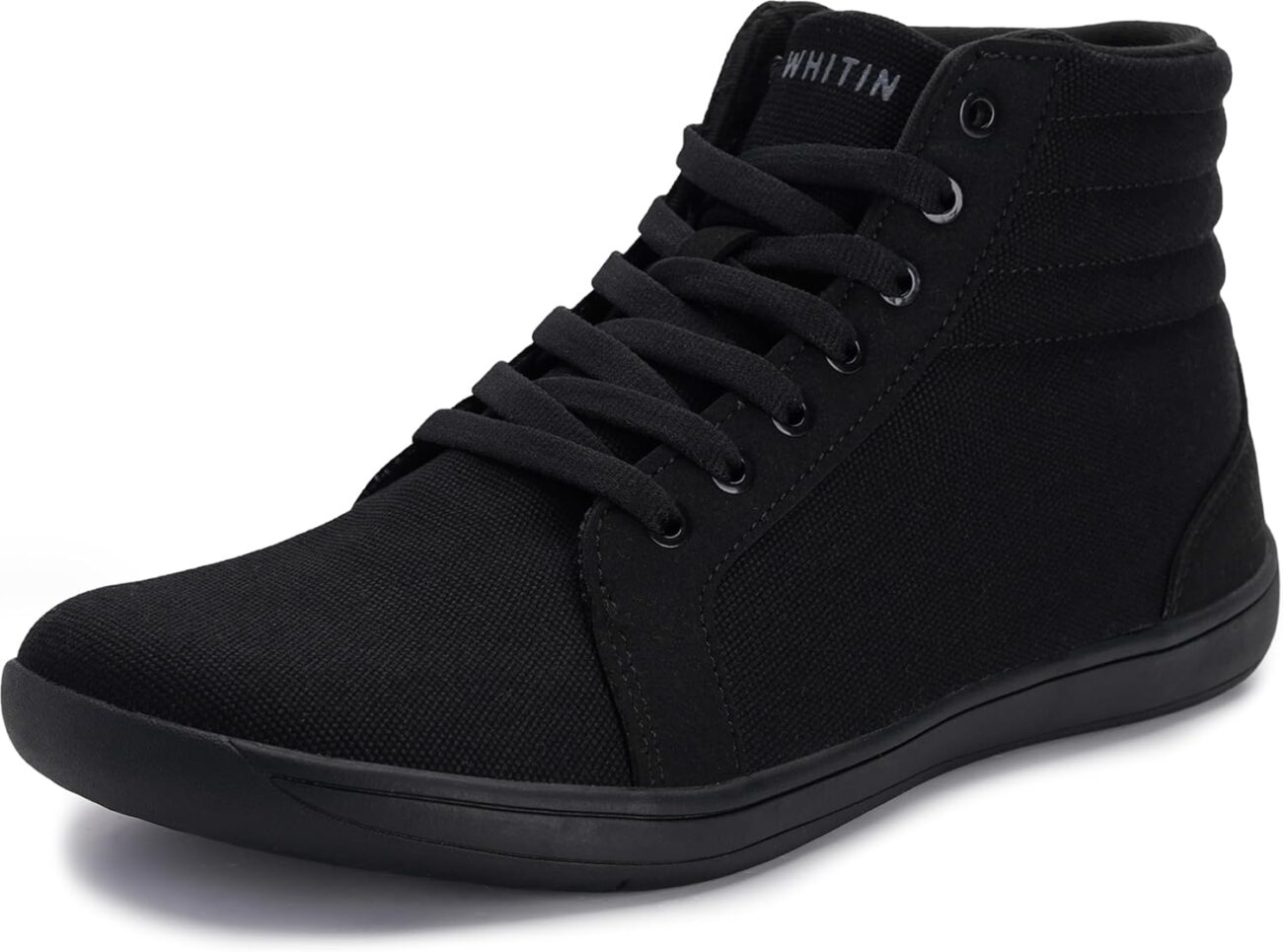 WHITIN Men’s Wide Hi-top Minimalist Barefoot Sneakers | Zero Drop Sole | Cushioned Ankle Support