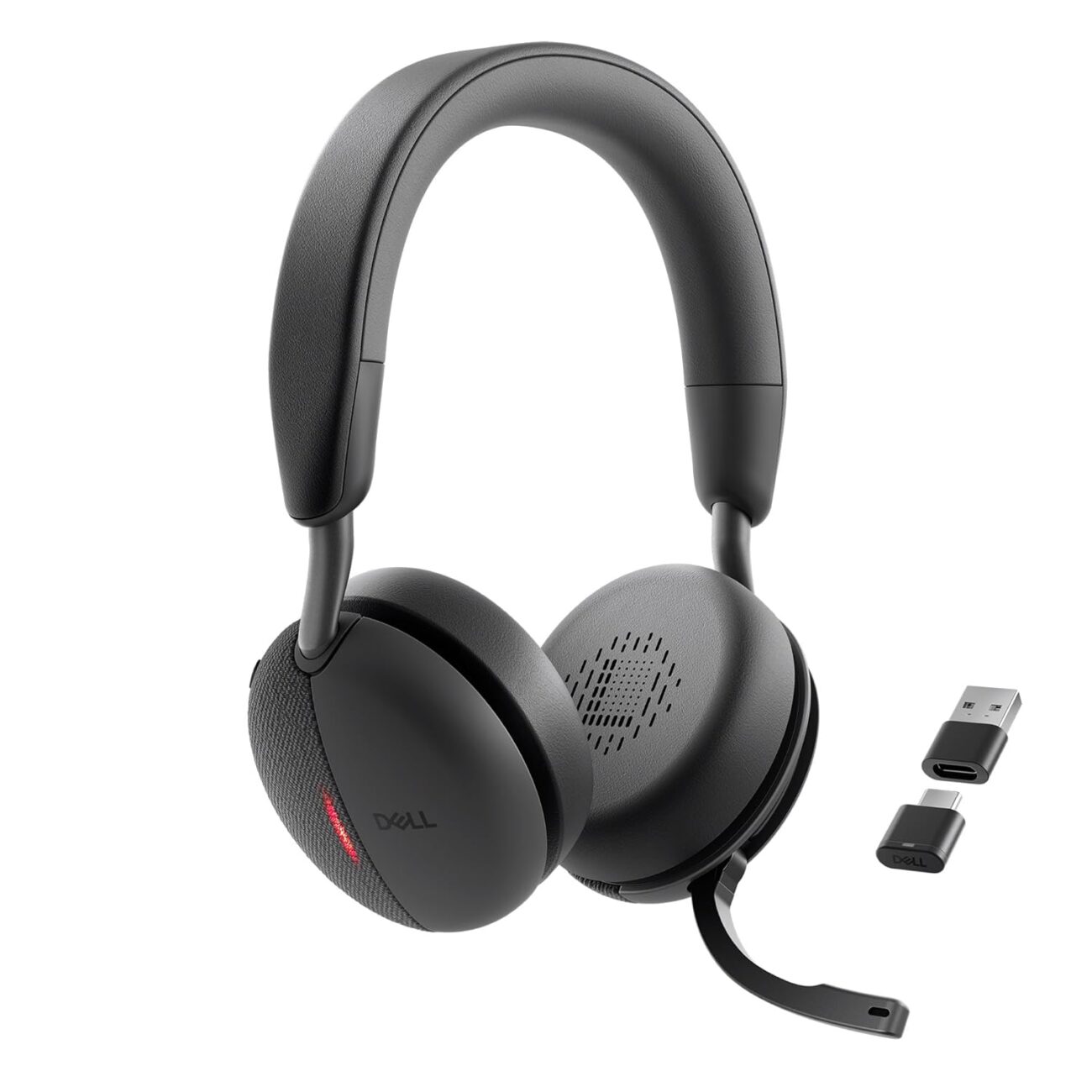 Dell WL5024 Pro Wireless ANC Headset – Hybrid Active Noise Cancellation, AI-Based Noise Cancellation Microphone, Leatherette Headband, Effortless connectivity, Microsoft Teams/Zoom Certified – Black
