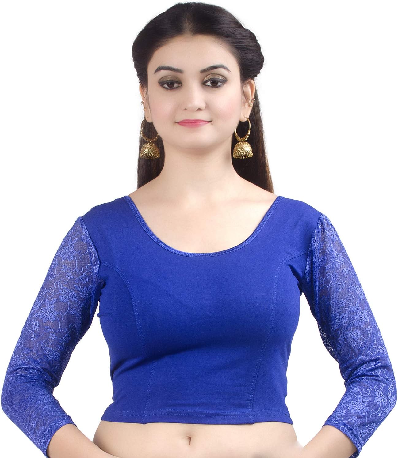 Chandrakala Readymade Blouses for Women Sarees,Stretchable (B101-P)