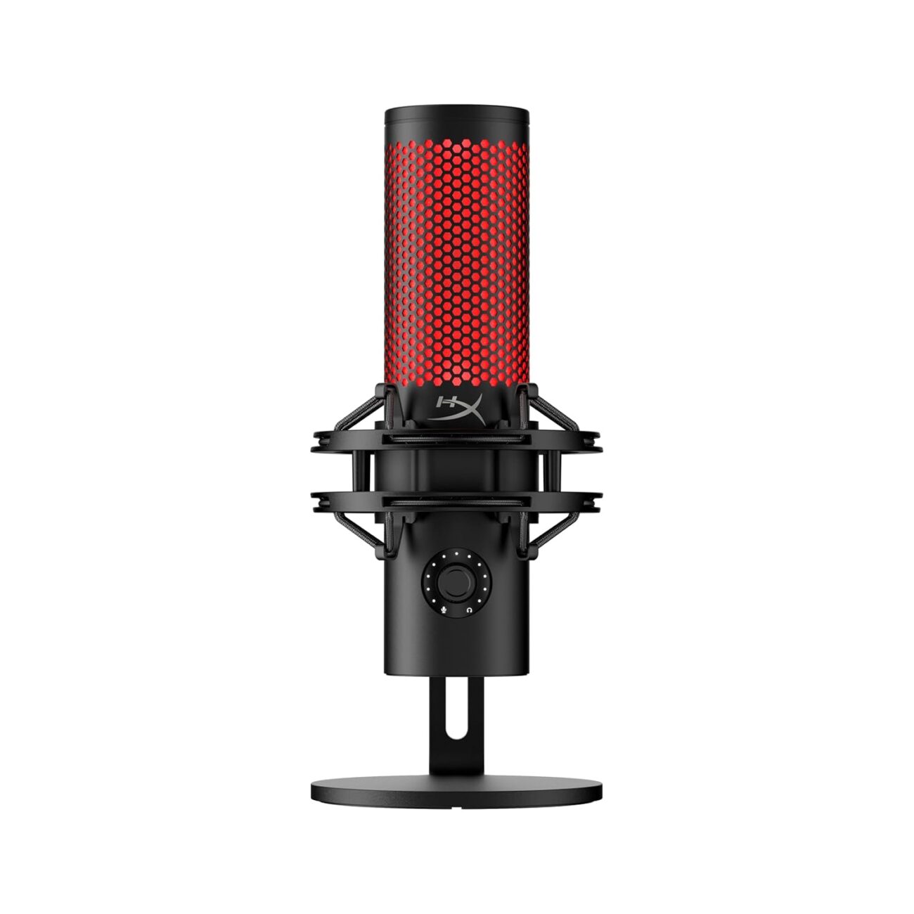 HyperX QuadCast 2-USB Microphone for Gaming,Streaming and Podcasting,On-Board Controls, LED Lighting, Quick Release Shock Mount and Built-in Arm/Stand Mount,PC,Mac,PS5,PS4,USB-C-Black.