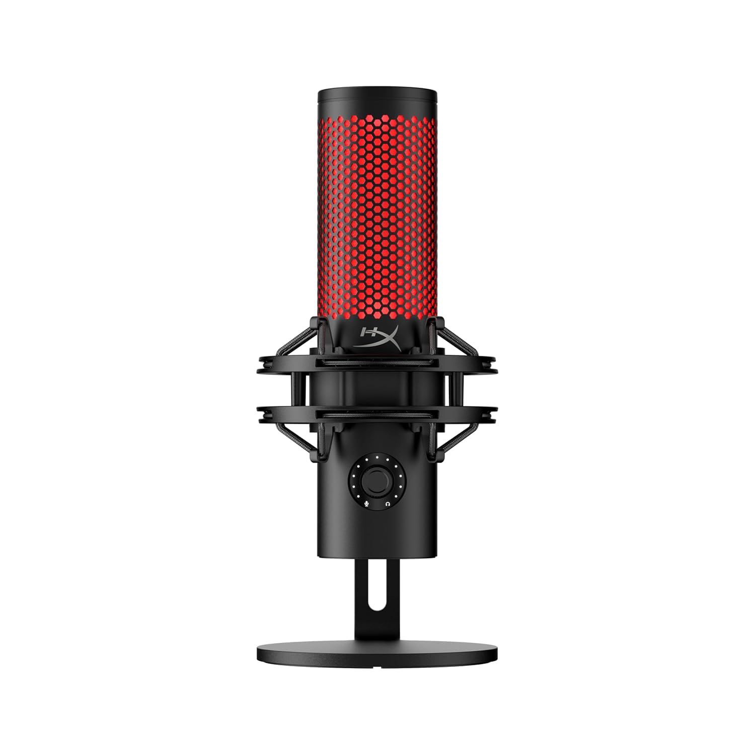 HyperX QuadCast 2-USB Microphone for Gaming,Streaming and Podcasting,On-Board Controls, LED Lighting, Quick Release Shock Mount and Built-in Arm/Stand Mount,PC,Mac,PS5,PS4,USB-C-Black.