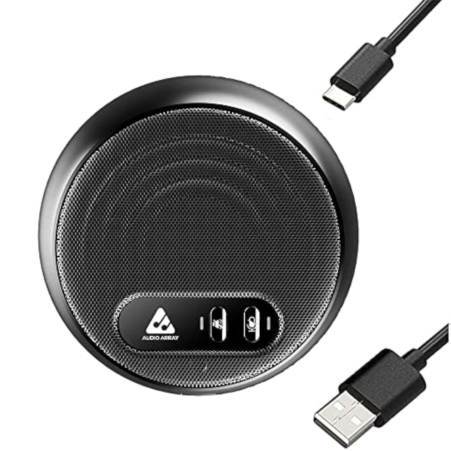 Audio Array AM-C10 USB Plug & Play Conference Microphone with Speaker | Omni Directional Pickup Upto 4M | Speaker and Mic Mute Buttons | Volume Control & Mute Button | Ideal for Meeting & Video Call