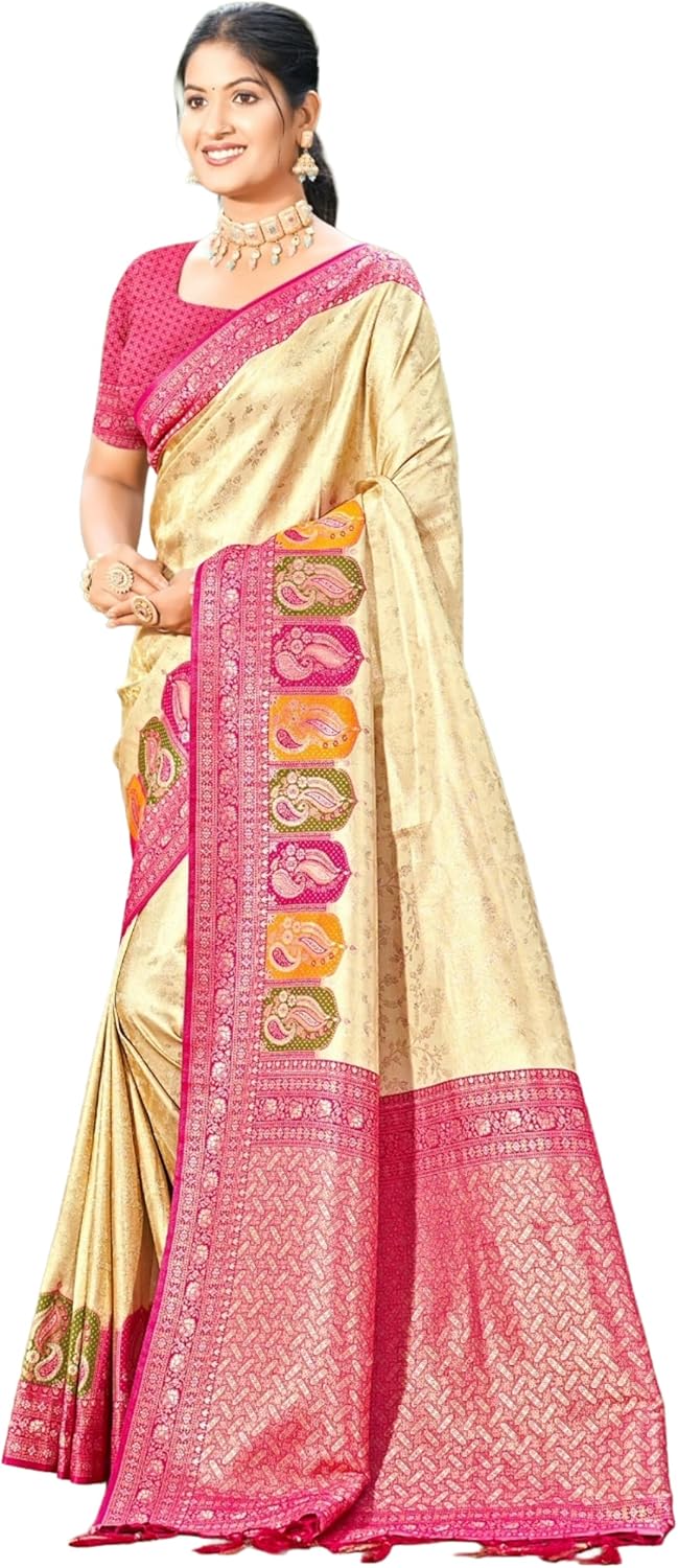Festival Wear Saree Women Silk With Zari Saree 19009
