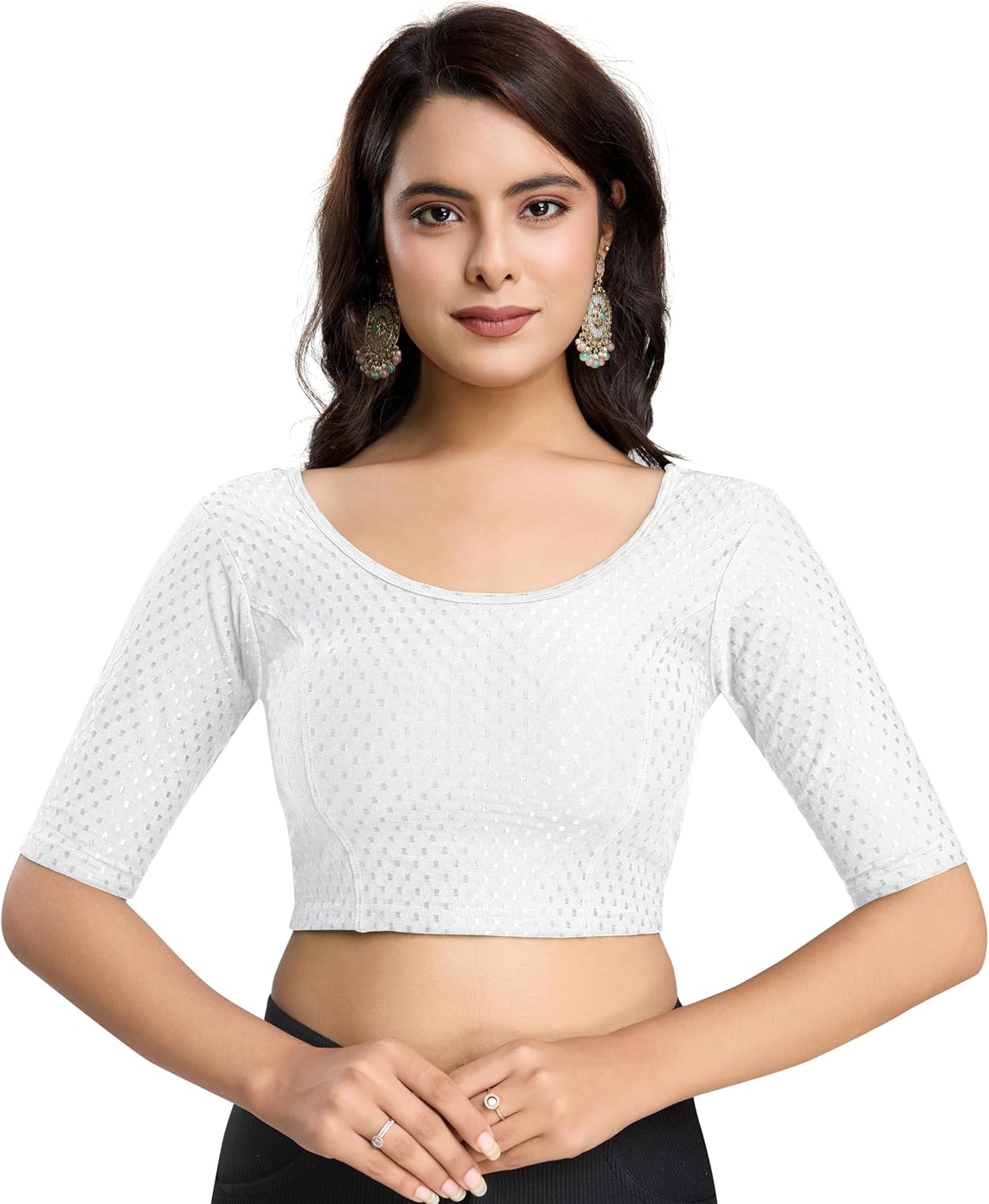 TRENDMALLS Women’s Pure Cotton Stretchable Readymade Blouse Choli Saree Blouse Ready to Wear