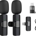 Luteti Mini Microphone for Video Recording Interview Podcast Vlog YouTube Tiktok Lapel Mic Plug and Play Wireless Mic Noise Reduction