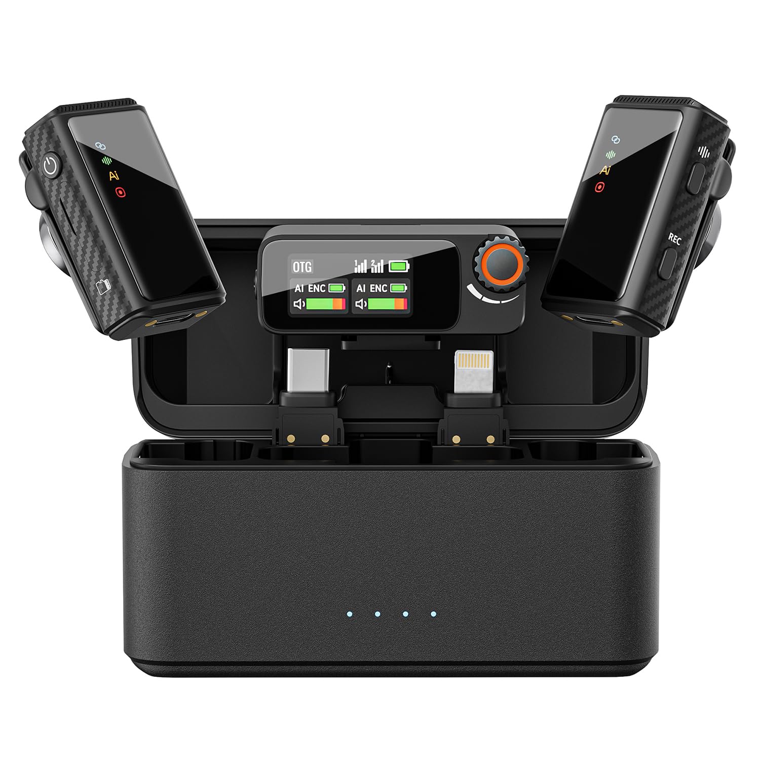 String Swing Wireless Microphone with Noise Cancellation, Collar Mic for YouTube Video Recording and Vlogging, Wireless Mic Compatible with DSLR, iOS and Android