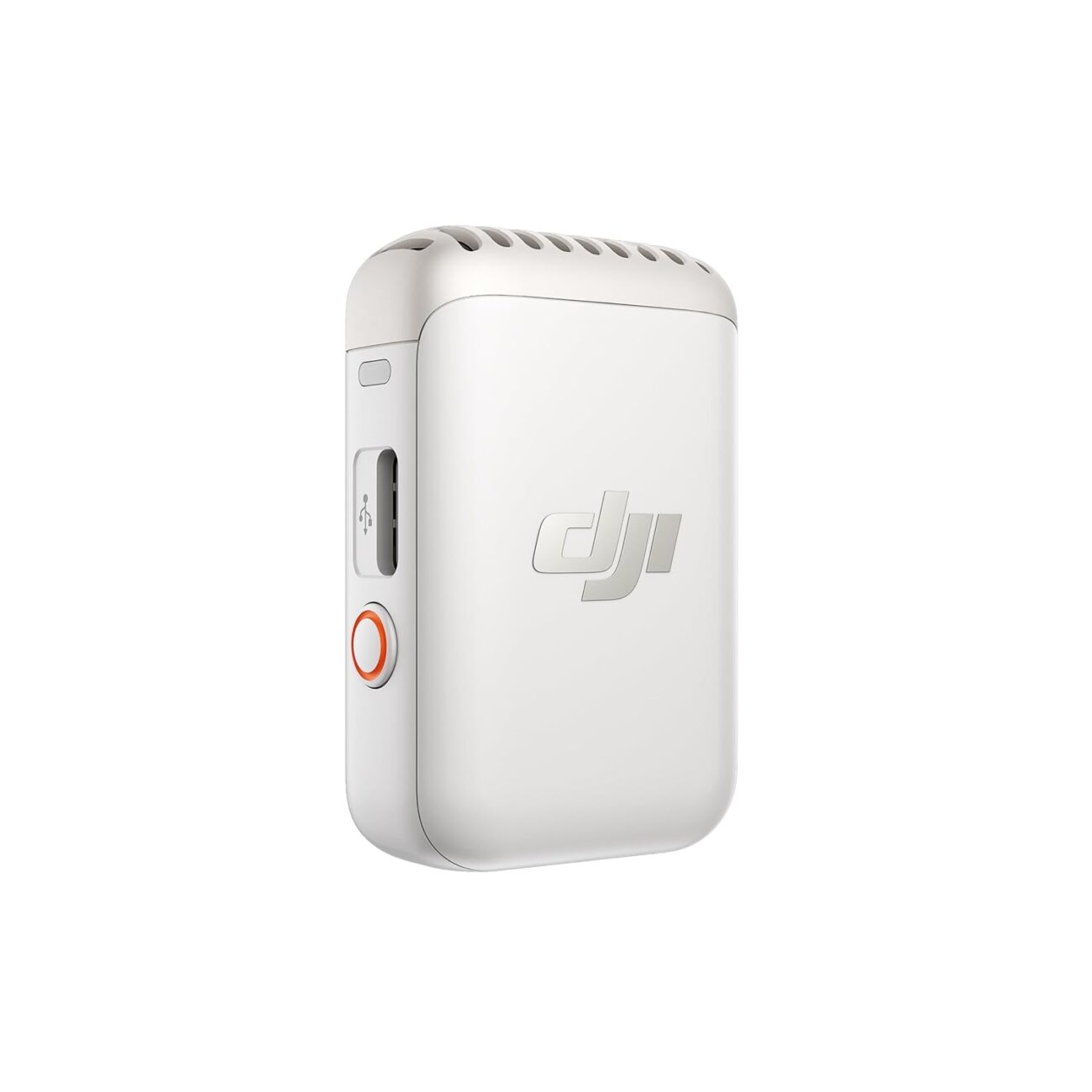 DJI Mic 2 Transmitter (Pearl White), Wireless Microphone with Intelligent Noise Cancelling, 14-Hour Internal Recording, 6-Hour Battery, Magnetic Attachment, Bluetooth Microphone, YouTube, Vlogging