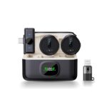 FLYBALL Wireless Mic, for Andriod & iOS, with 3-Level AI ENC, 100m Range, 80H Recording, Reverb Mode, Long Battery Life, 2.4G Mic for YouTube, Interviews, Vlogging, Content Creation SLM 520 VL