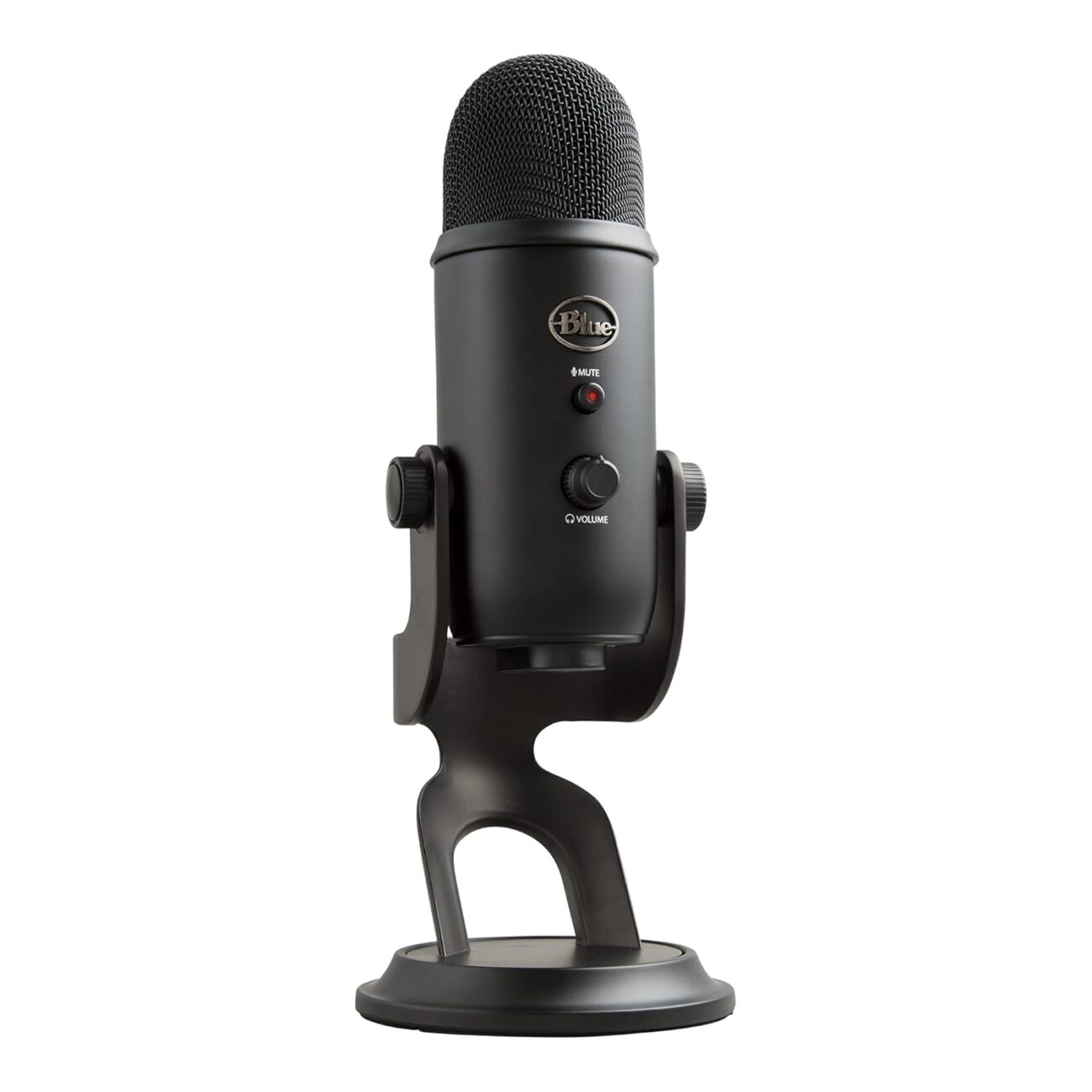 Logitech Blue Yeti USB Microphone for Recording, Streaming, Gaming, Podcasting on PC and Mac, Condenser Mic for Laptop or Computer with Blue VO!CE Effects, Adjustable Stand, Plug and Play – Blackout