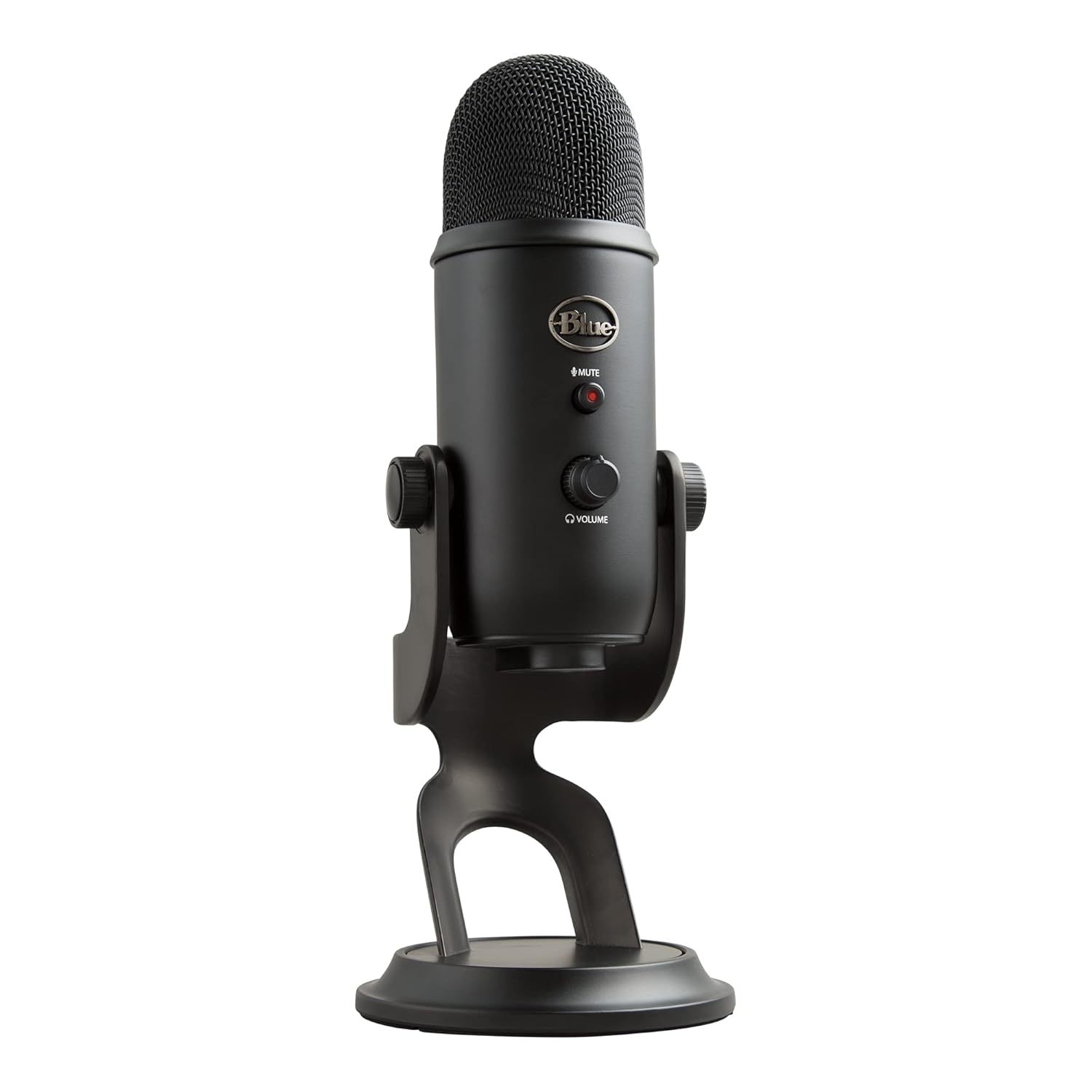 Logitech Blue Yeti USB Microphone for Recording, Streaming, Gaming, Podcasting on PC and Mac, Condenser Mic for Laptop or Computer with Blue VO!CE Effects, Adjustable Stand, Plug and Play – Blackout