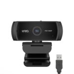 Kreo Owl Lite Full HD Webcam with 1080P 30 FPS, Auto-Focus and Built-in Dual Digital Mic, Plug and Play Setup for Video Call, Streaming, YouTube and More (Black, Owl Lite)