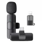 Kratos KMW01 Wireless Mic, Mic Wireless for YouTube & Video Recording, Mic with 3-Level Noise Reduction, LED Indicator, Type-C and for iPhone Plug & Play Connectors, Single Channel Microphone
