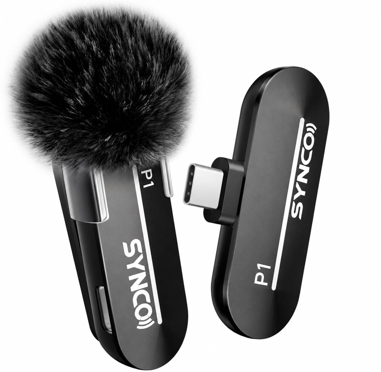 SYNCO Wireless Lavalier Microphone, USB-C Wireless Microphones for iPhone 15, Andriod Phone, P1XT Professional Lapel Mic for Tiktok, YouTube, Streaming, Vlog Video Recording, for Type-C Devices