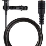 Omnidirectional Lavalier Microphone, Earphone for Calls, Video Conferences, and Monitoring, Black, Small