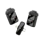 Amfox AM21 Wireless Mic for YouTube, 2-in-1 Microphones, Plug & Play Setup, ENC, 25M Range, 10H Battery, 360 Degrees Pickup, Compatible with Smartphones, Cameras, Laptops, Ideal for Content Creators